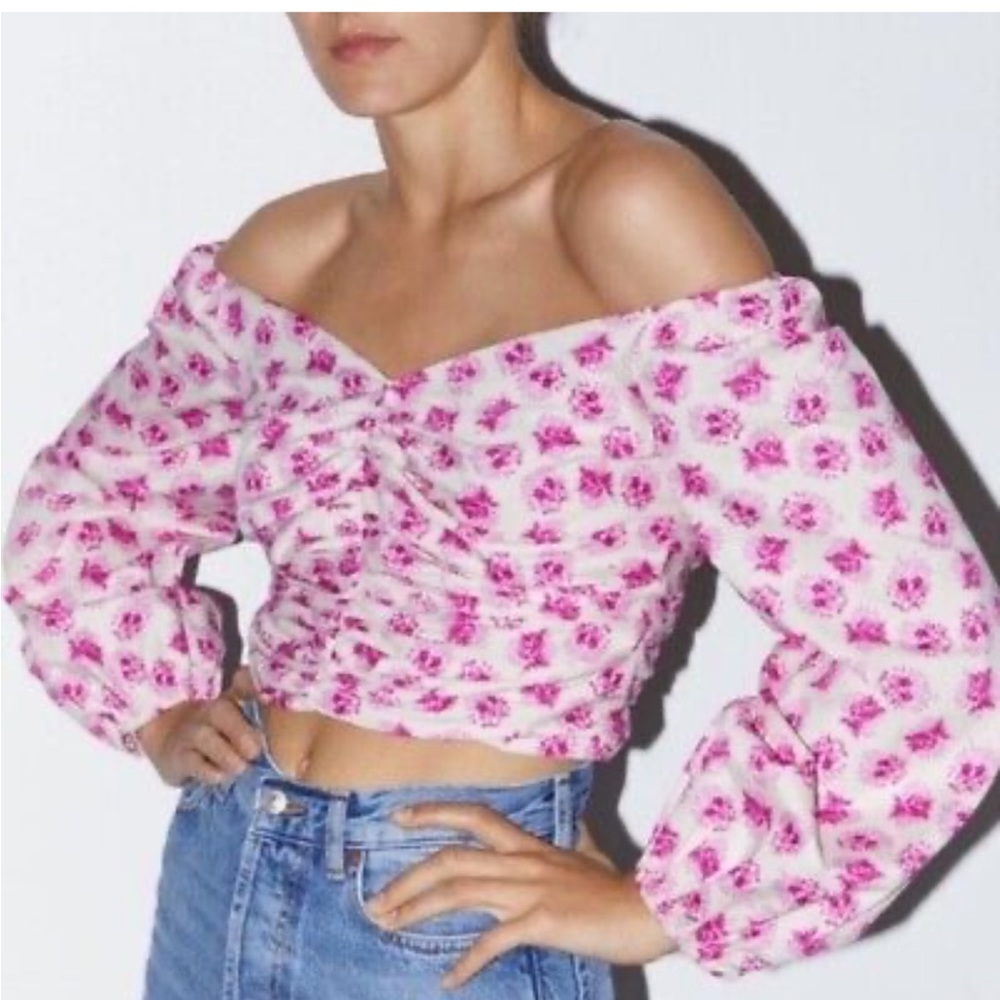 Zara floral crop top